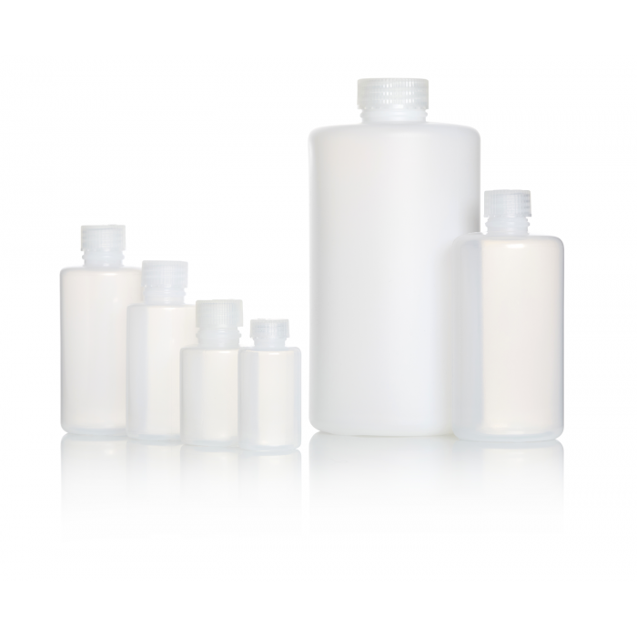 Bouteille AZLON®, ronde, col étroit, PEBD, 1000 ml