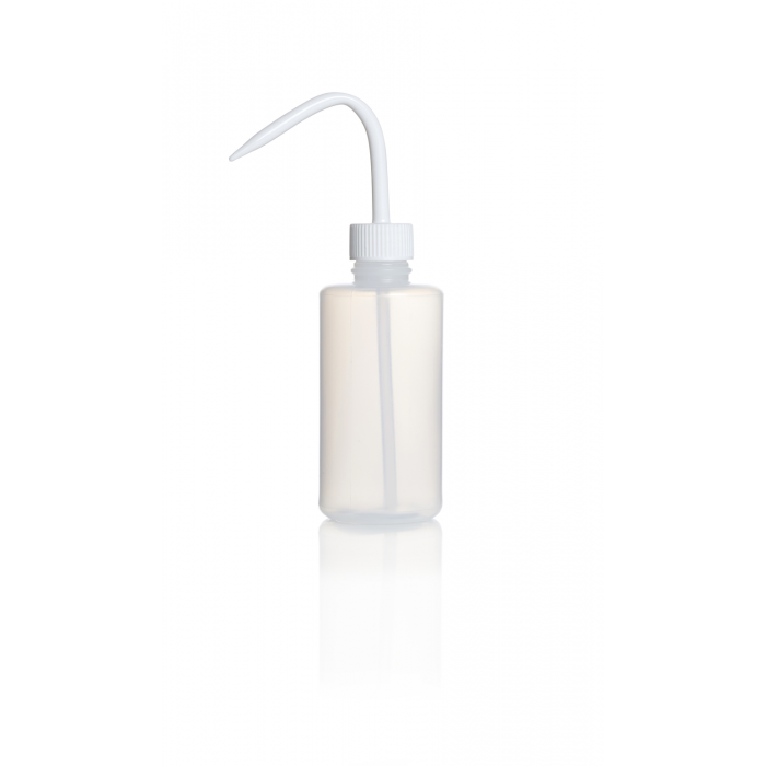 Pissette ronde forme flacon LDPE bouchon blanc 250mL ( X 5 )