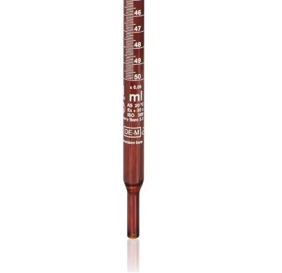 Burette de rechange pour burette automatique compacte, 25 ml,  BLAUBRAND®, Boro 3.3, brun