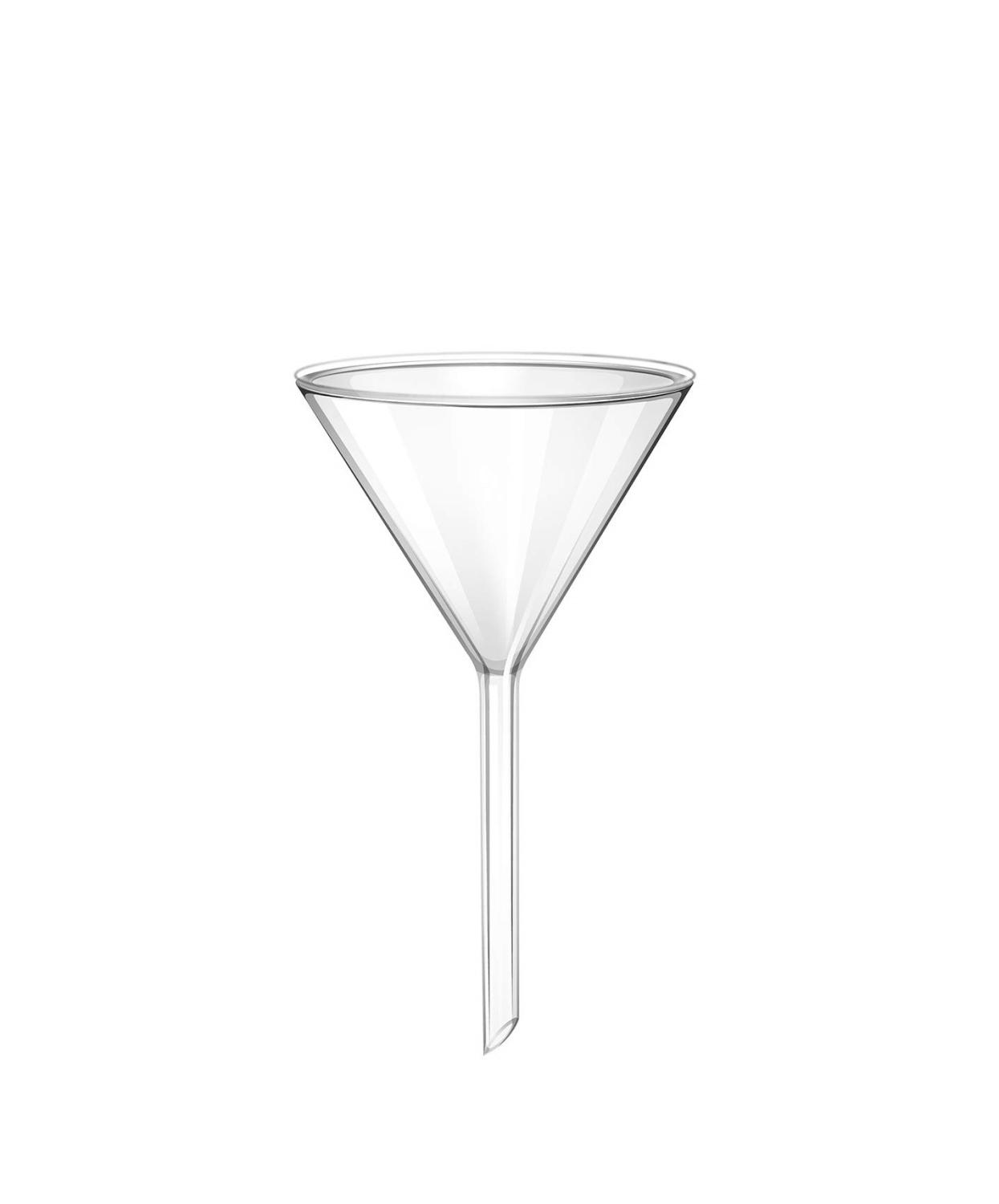 ENTONNOIR EN VERRE BOROSILICATE 3.3 TIGE COURTE DIAMETRE 30 MM ( X 10 )