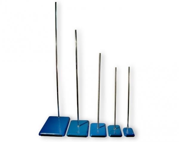 Base rect.bleue p/statif 200x125 avec tige 600mm diam.12mm UNITE