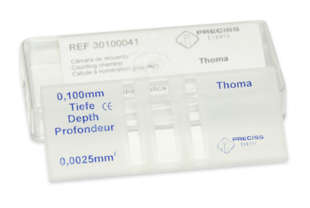 Cellule à numération CE Thoma double réticule Standard, lignes sombres, réticule double UNITE