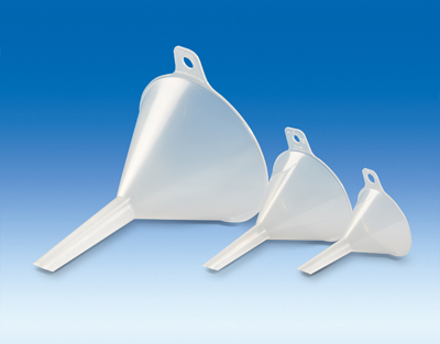 Entonnoir p/liquide VITLAB PP D.100mm Le lot de 12