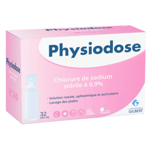 Sérum physiologique 50ml, boite de 32 doses LABORATOIRES GILBERT