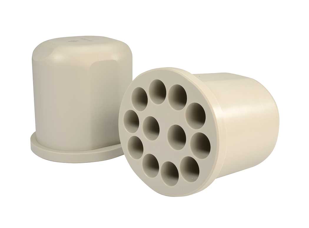 Portoir 12x4-10ml D16mm Vac/Sar 2/pk