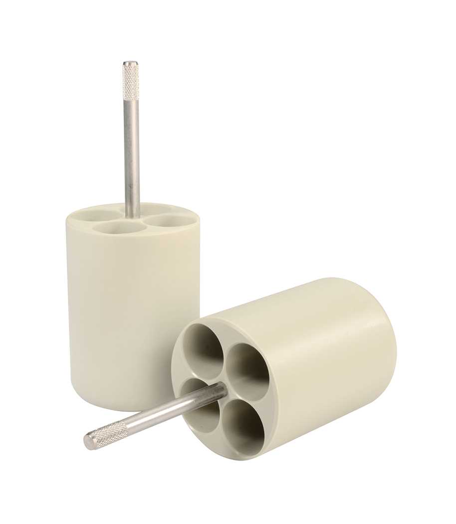 Portoir 4x10ml D17mm Vac 2/pk