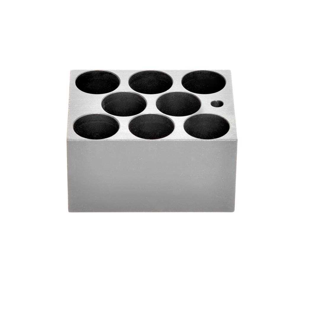 Bloc aluminium pour flacons 25 mm