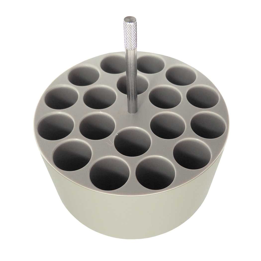 Portoir 18x4/10ml D16mm Vac/Sar 2/pk