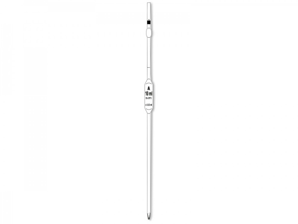 Pipette jaugée 1 traits, classe A à boule, 20 mL UNITE