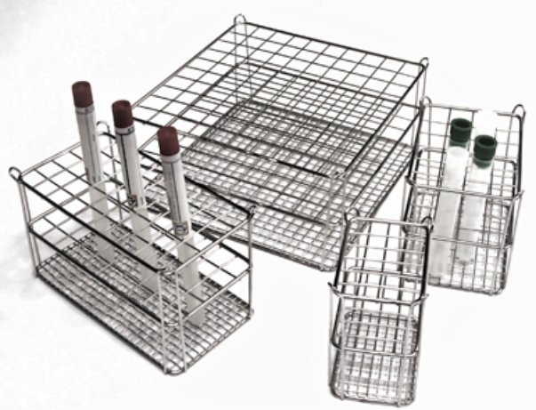 Portoir acier inox., 50 tubes de 16 mm  UNITE